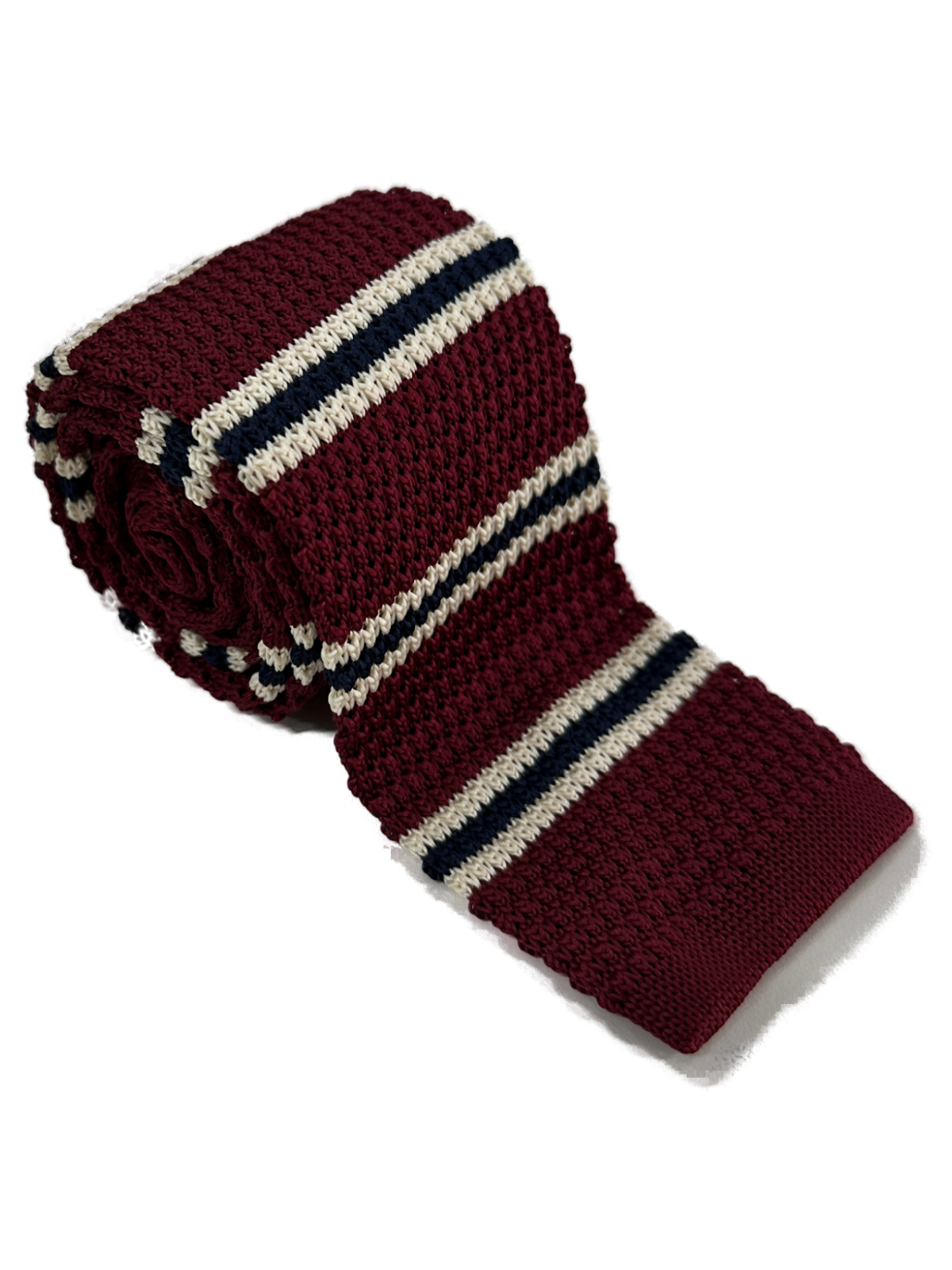 Ivy knited tie - Red &amp; Navy