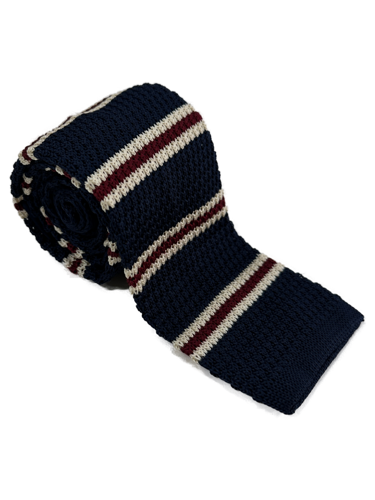 Ivy knitted tie - Navy &amp; Red
