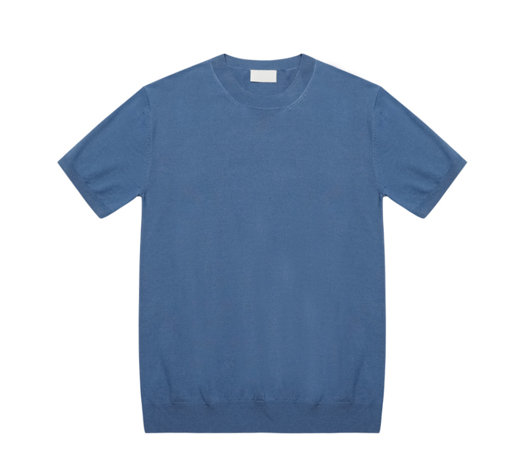 반팔 티셔츠 네이비블루 색상 이미지-S1L32
