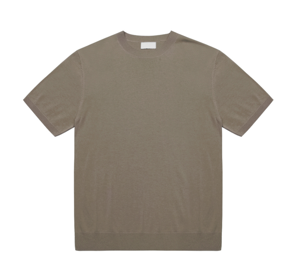 반팔 티셔츠 오트밀 색상 이미지-S1L43