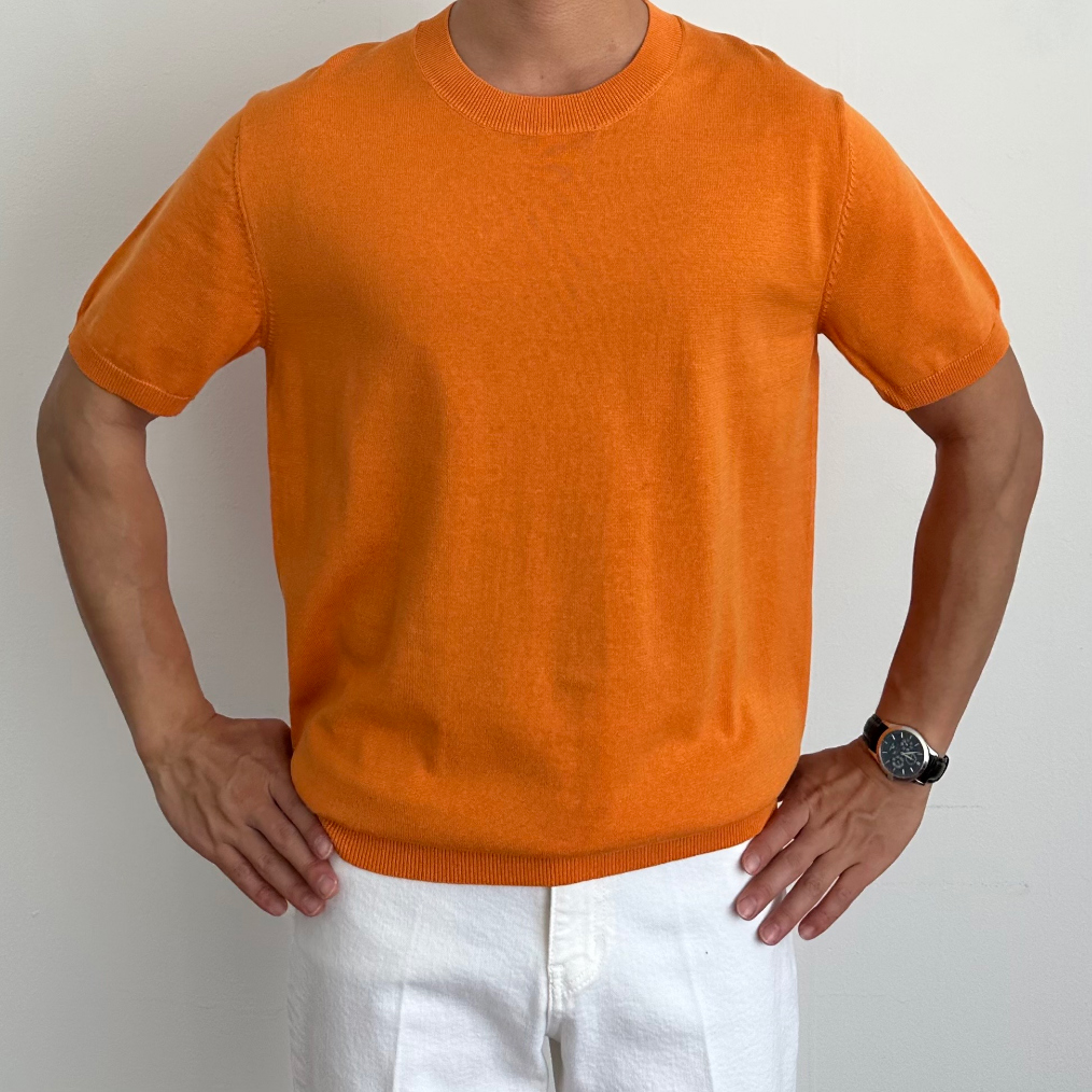반팔 티셔츠 모델 착용 이미지-S1L70